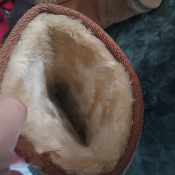 JustFab Brown Ankle Boots with Studded Detail - Picture 4 of 4